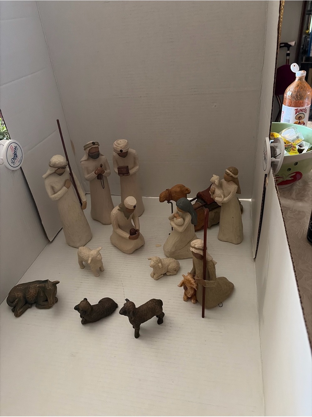 Willow Tree Nativity Figurine Set in Cream, Brown and Tan